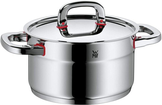 WMF cookware Ø 20 cm approx. 3,3l Premium One Inside scaling vapor hole Cool+ Technology metal lid Cromargan stainless steel brushed suitable for all stove tops including induction dishwasher-safe - фото 5218