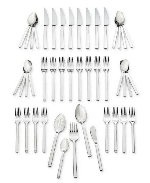 Zwilling Squared 45-PC 18/10 Stainless Steel Flatware Set, Service for 8 - фото 5917