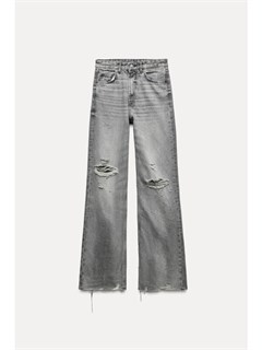 Джинсы trf high rise ripped wide leg ZARA 54227085