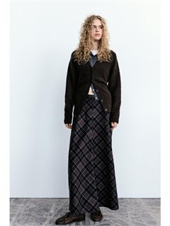 Длинная юбка в клетку ZARA 57854440