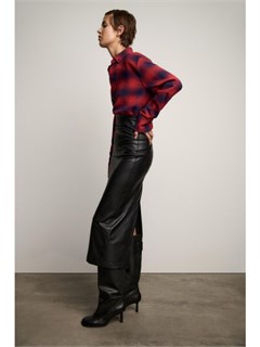 Юбка из искусственной кожи с разрезом — zw collection ZARA 57710546