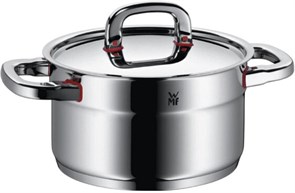 WMF cookware Ø 20 cm approx. 3,3l Premium One Inside scaling vapor hole Cool+ Technology metal lid Cromargan stainless steel brushed suitable for all stove tops including induction dishwasher-safe - фото 5219