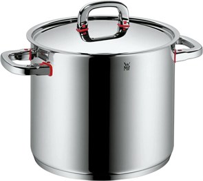 WMF Stock pot Ø 24 cm approx. 8,8l Premium One Inside scaling vapor hole Cool+ Technology metal lid Cromargan stainless steel brushed suitable for all stove tops including induction dishwasher-safe - фото 5262