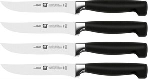 Zwilling 140 x 250 mm 4 Star Steak Knife, Set of 4, Stainless Steel - фото 6195