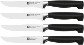 Zwilling 140 x 250 mm 4 Star Steak Knife, Set of 4, Stainless Steel - фото 6196