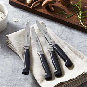 Zwilling 140 x 250 mm 4 Star Steak Knife, Set of 4, Stainless Steel - фото 6197