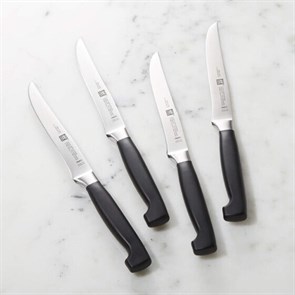 Zwilling 140 x 250 mm 4 Star Steak Knife, Set of 4, Stainless Steel - фото 6207