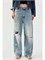 Trf ripped mid-rise baggy balloon jeans ZARA 54669303 - фото 11327