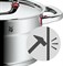 WMF cookware Ø 20 cm approx. 3,3l Premium One Inside scaling vapor hole Cool+ Technology metal lid Cromargan stainless steel brushed suitable for all stove tops including induction dishwasher-safe - фото 5226