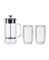 Zwilling Sorrento French Press and Latte Glasses, Set of 3 - фото 6526